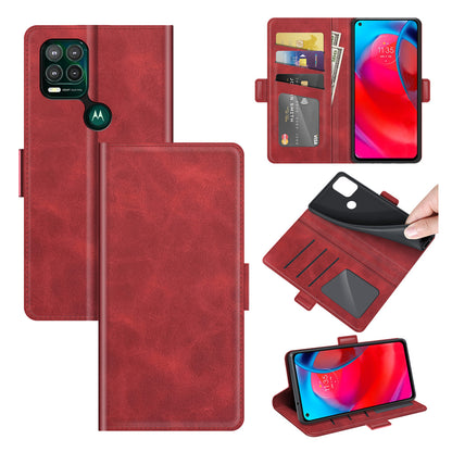 Folio Flip Magnetic Closure PU Leather Phone Wallet Stand Case Shell for Motorola Moto G Stylus 5G (2021)