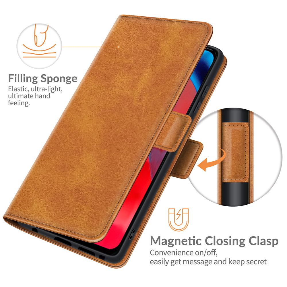 Folio Flip Magnetic Closure PU Leather Phone Wallet Stand Case Shell for Motorola Moto G Stylus 5G (2021)