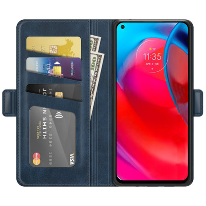 Folio Flip Magnetic Closure PU Leather Phone Wallet Stand Case Shell for Motorola Moto G Stylus 5G (2021)