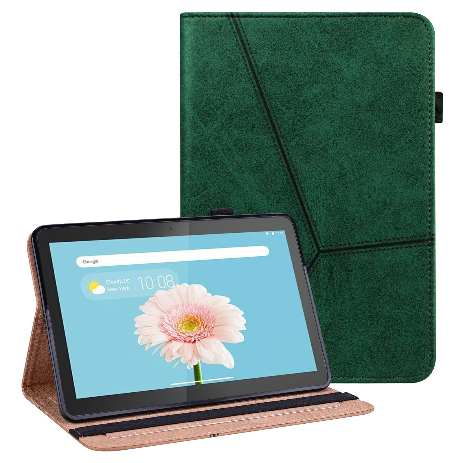 Multi-Color Drop-Resistant Leather Tablet Stand Cover with Card Holder for Lenovo Tab M10 TB-X505L/TB-X505F/TB-X605L/TB-X605F / P10 TB-X705F/TB-X705L