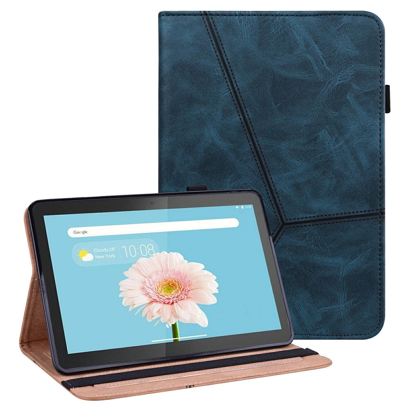 Multi-Color Drop-Resistant Leather Tablet Stand Cover with Card Holder for Lenovo Tab M10 TB-X505L/TB-X505F/TB-X605L/TB-X605F / P10 TB-X705F/TB-X705L