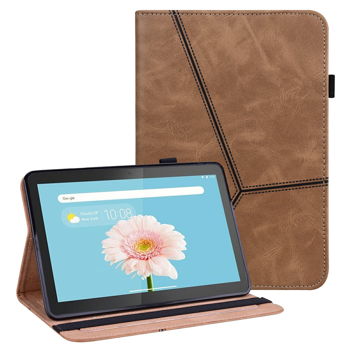 Multi-Color Drop-Resistant Leather Tablet Stand Cover with Card Holder for Lenovo Tab M10 TB-X505L/TB-X505F/TB-X605L/TB-X605F / P10 TB-X705F/TB-X705L