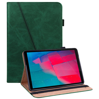 Plain Leather Tablet Cover with Card Holder and Foldable Stand for Lenovo Tab M10 HD Gen 2 X306X