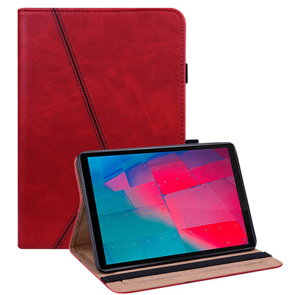 Plain Leather Tablet Cover with Card Holder and Foldable Stand for Lenovo Tab M10 HD Gen 2 X306X