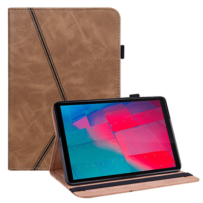 Plain Leather Tablet Cover with Card Holder and Foldable Stand for Lenovo Tab M10 HD Gen 2 X306X