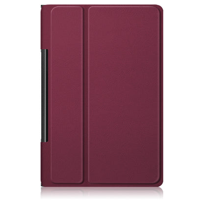 Plain PU Leather Good Shock-Absorption Tablet Cover with Kickstand for Lenovo Yoga Tab 11