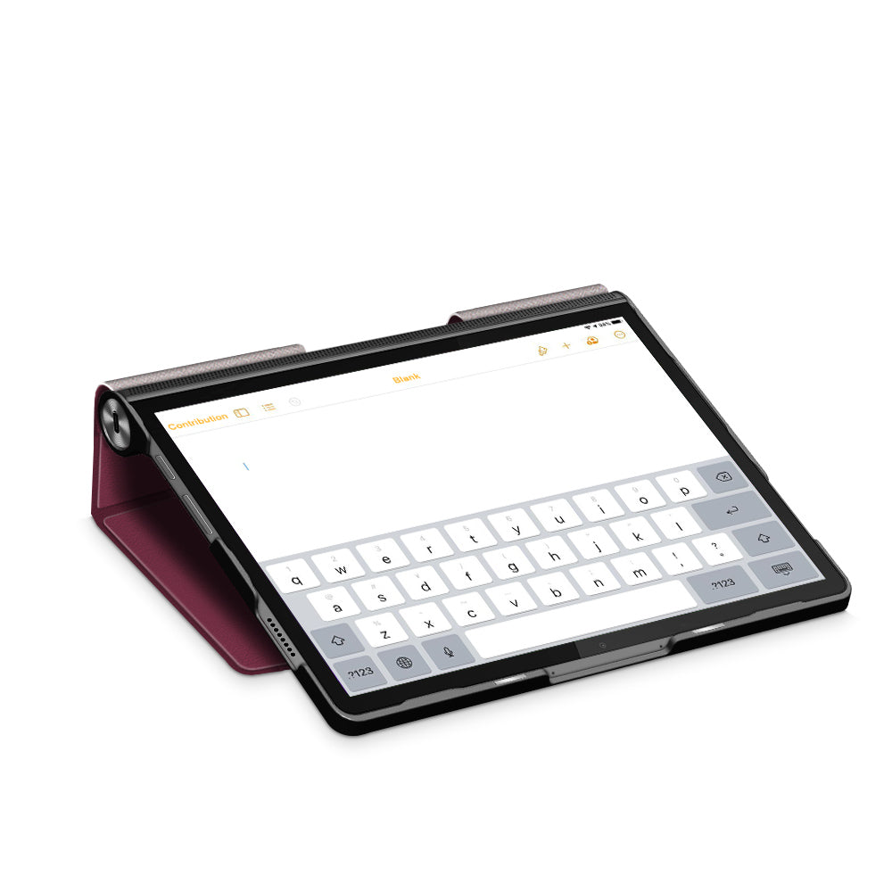 Plain PU Leather Good Shock-Absorption Tablet Cover with Kickstand for Lenovo Yoga Tab 11