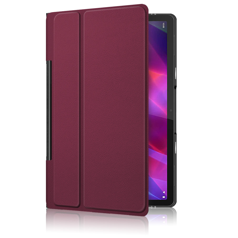 Plain PU Leather Good Shock-Absorption Tablet Cover with Kickstand for Lenovo Yoga Tab 11