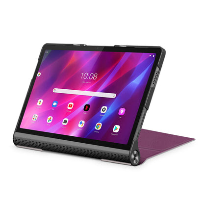 Plain PU Leather Good Shock-Absorption Tablet Cover with Kickstand for Lenovo Yoga Tab 11