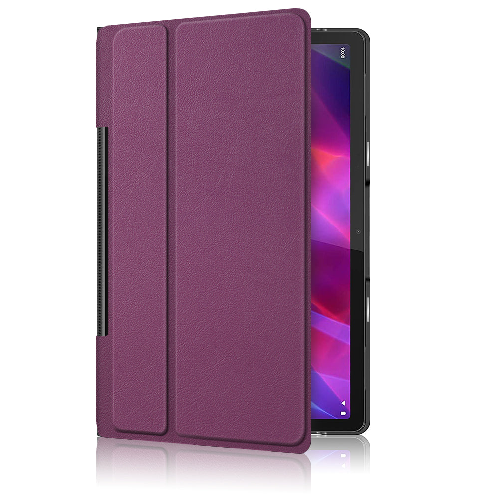 Plain PU Leather Good Shock-Absorption Tablet Cover with Kickstand for Lenovo Yoga Tab 11