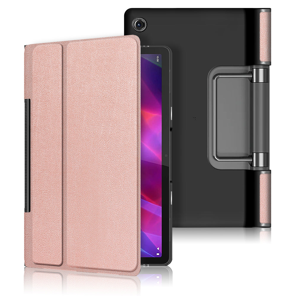 Plain PU Leather Good Shock-Absorption Tablet Cover with Kickstand for Lenovo Yoga Tab 11