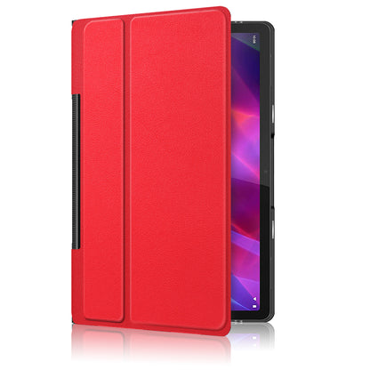 Plain PU Leather Good Shock-Absorption Tablet Cover with Kickstand for Lenovo Yoga Tab 11