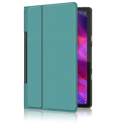 Plain PU Leather Good Shock-Absorption Tablet Cover with Kickstand for Lenovo Yoga Tab 11