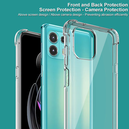 IMAK Shockproof Soft TPU Phone Shell Case with Screen Protector for Motorola Edge 20 Lite