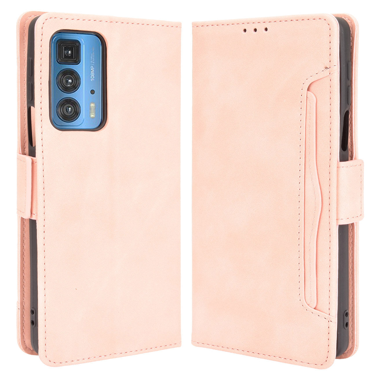 Multiple Card Slot Design Leather Cell Phone Cover Stand Case Shell for Motorola Edge 20 Pro / Edge S Pro