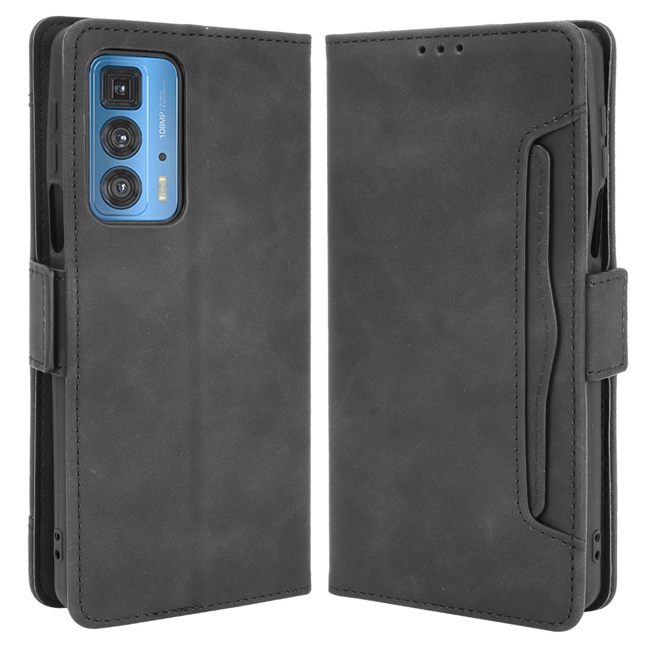 Multiple Card Slot Design Leather Cell Phone Cover Stand Case Shell for Motorola Edge 20 Pro / Edge S Pro