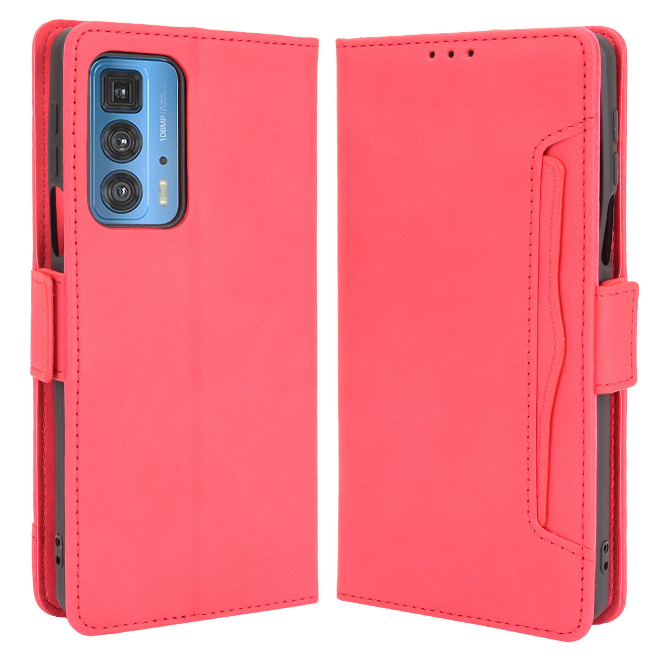 Multiple Card Slot Design Leather Cell Phone Cover Stand Case Shell for Motorola Edge 20 Pro / Edge S Pro