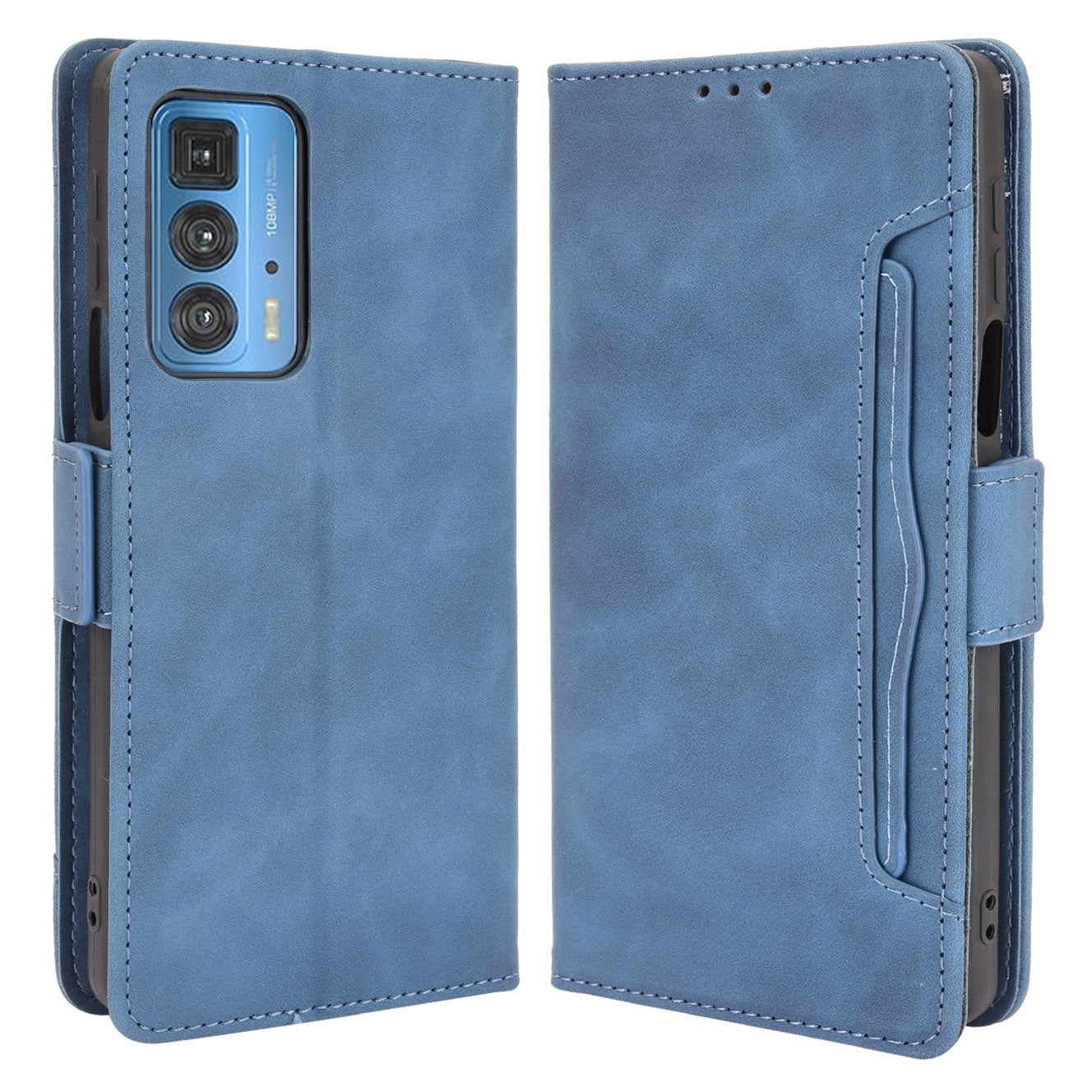 Multiple Card Slot Design Leather Cell Phone Cover Stand Case Shell for Motorola Edge 20 Pro / Edge S Pro