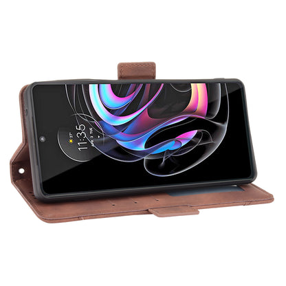 Multiple Card Slot Design Leather Cell Phone Cover Stand Case Shell for Motorola Edge 20 Pro / Edge S Pro