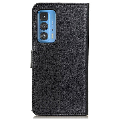 Litchi Texture Wallet Design PU Leather Phone Flip Shell Stand Case for Motorola Edge 20 Pro