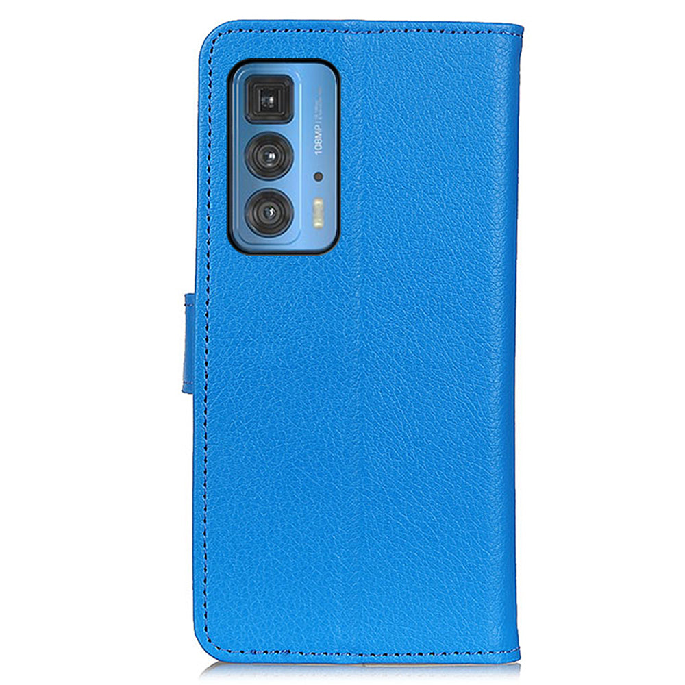 Litchi Texture Wallet Design PU Leather Phone Flip Shell Stand Case for Motorola Edge 20 Pro