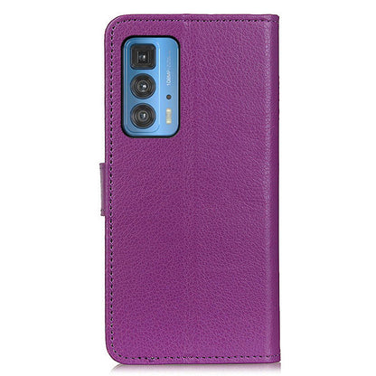 Litchi Texture Wallet Design PU Leather Phone Flip Shell Stand Case for Motorola Edge 20 Pro