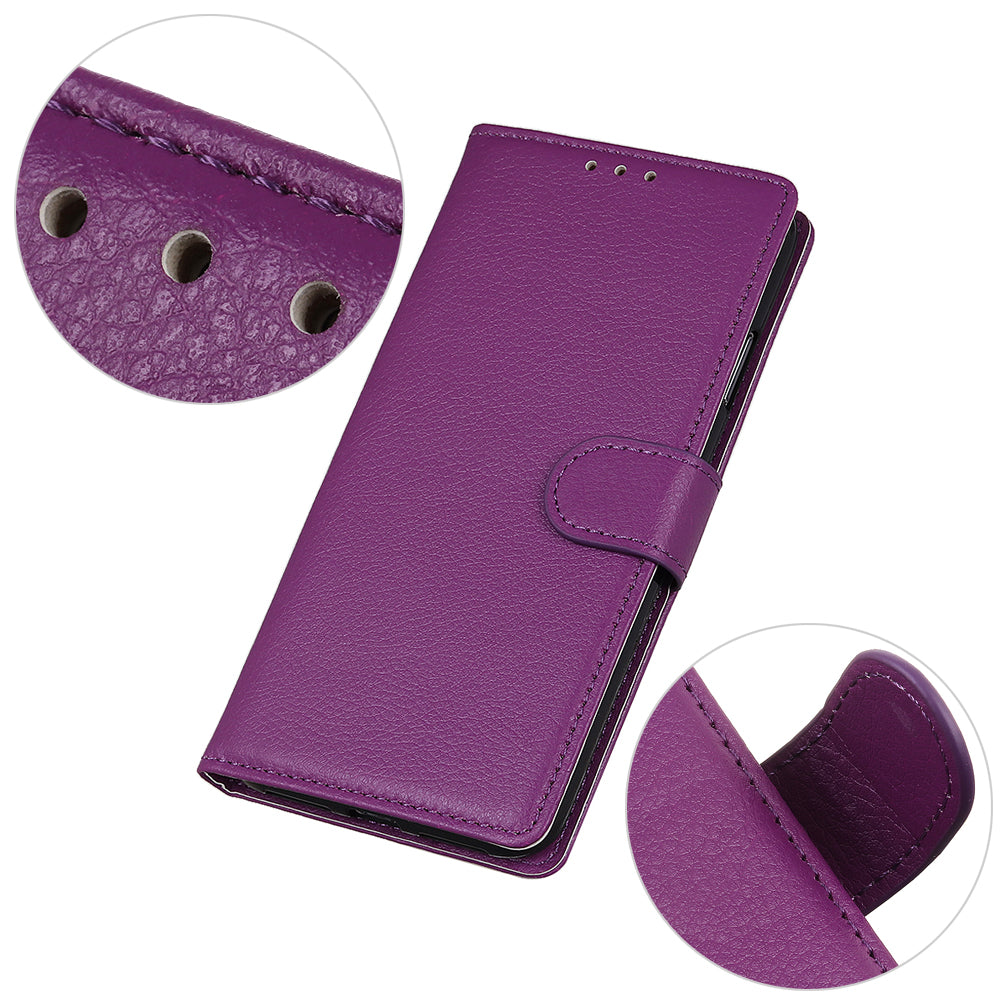 Litchi Texture Wallet Design PU Leather Phone Flip Shell Stand Case for Motorola Edge 20 Pro