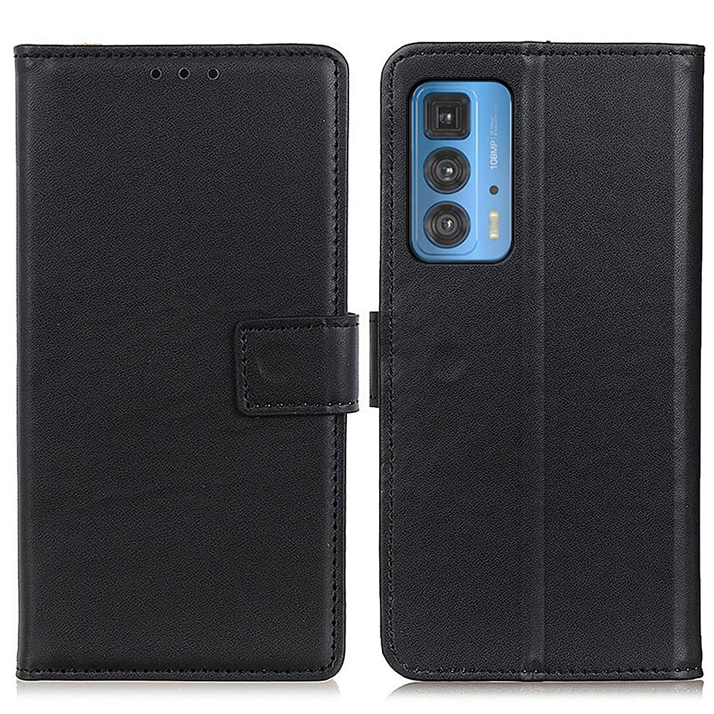 PU Leather Wallet Stand Folio Flip Phone Protective Case Shell for Motorola Edge 20 Pro