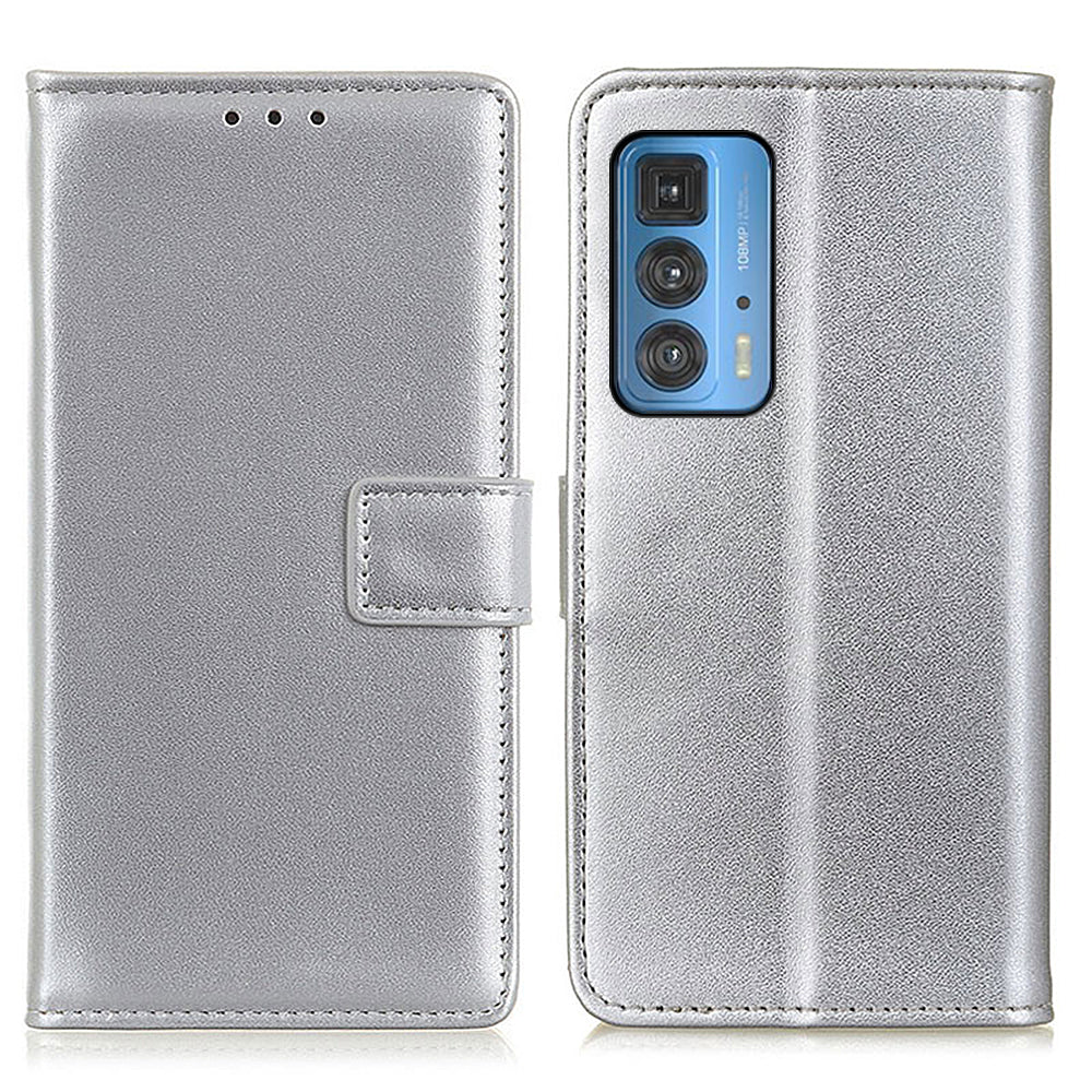 PU Leather Wallet Stand Folio Flip Phone Protective Case Shell for Motorola Edge 20 Pro