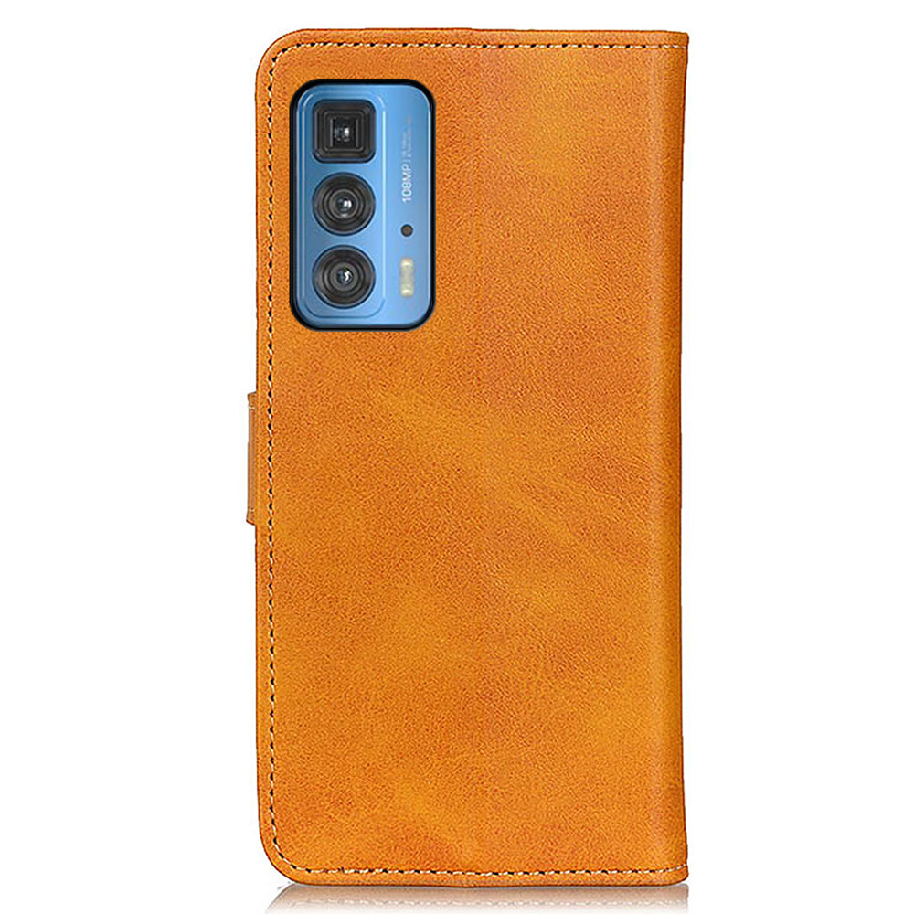 Matte Surface Leather Wallet Stand Phone Case Cover for Motorola Edge 20 Pro