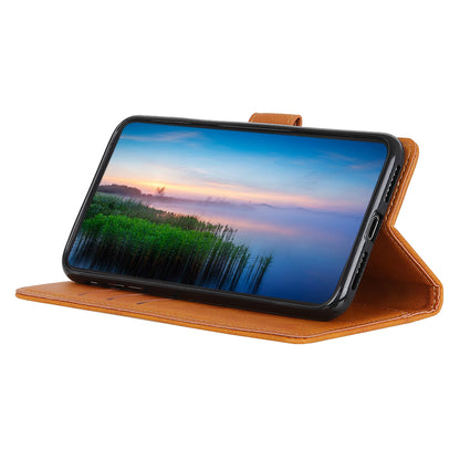 Matte Surface Leather Wallet Stand Phone Case Cover for Motorola Edge 20 Pro