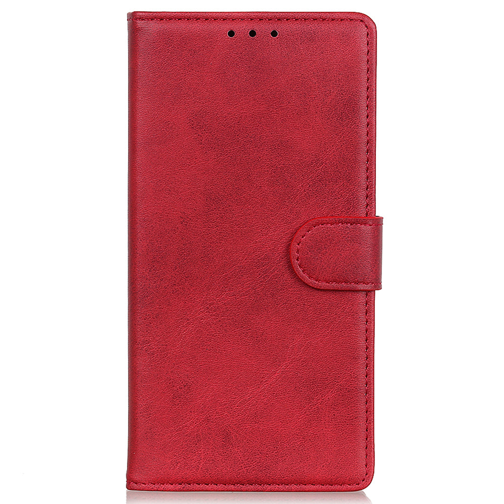 Matte Surface Leather Wallet Stand Phone Case Cover for Motorola Edge 20 Pro