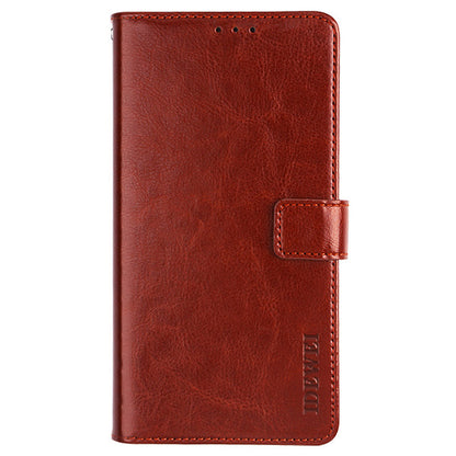 IDEWEI Crazy Horse Texture Stand Wallet Leather Case Flip Phone Cover for Motorola Edge 20