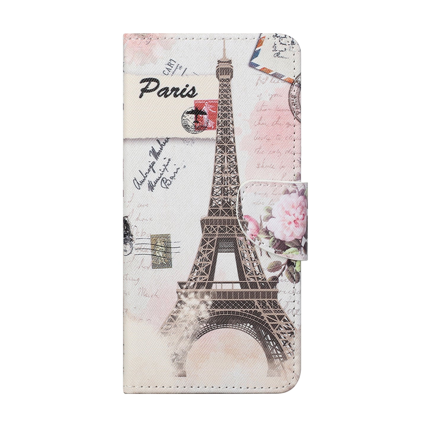 Cross Texture Pattern Printing PU Leather Wallet Stand Flip Case with Magnetic Closure for Motorola Edge 20