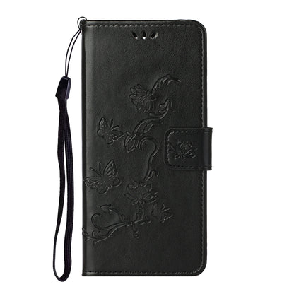 Butterfly Flower Imprinting Leather Cover Phone Standing Shell with Wallet Design for Motorola Edge 20