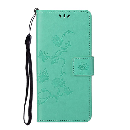 Butterfly Flower Imprinting Leather Cover Phone Standing Shell with Wallet Design for Motorola Edge 20