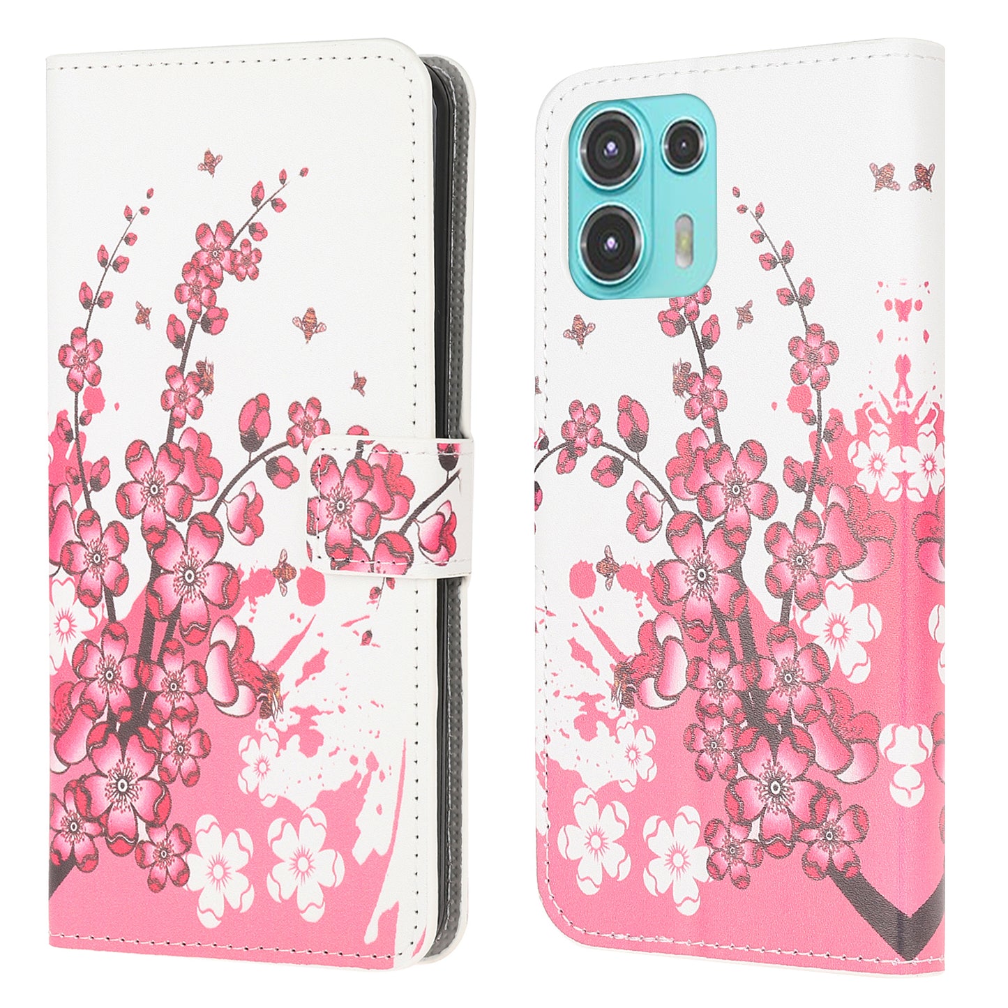 Pattern Printing Magnetic Clasp Leather Wallet Stand Case Cover for Motorola Edge 20 Lite