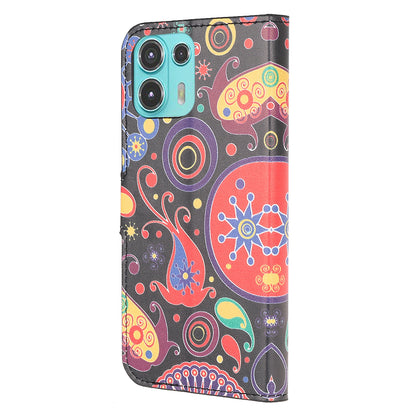 Pattern Printing Magnetic Clasp Leather Wallet Stand Case Cover for Motorola Edge 20 Lite