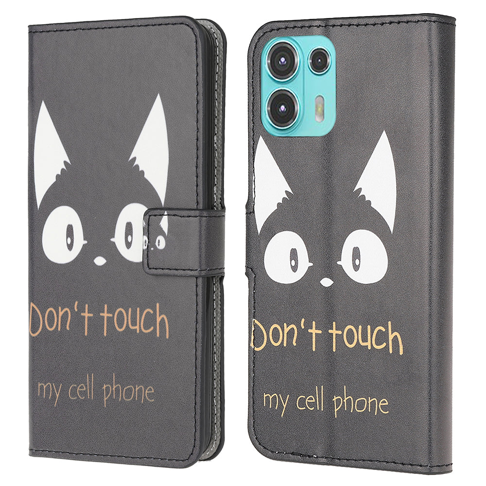 Pattern Printing Magnetic Clasp Leather Wallet Stand Case Cover for Motorola Edge 20 Lite