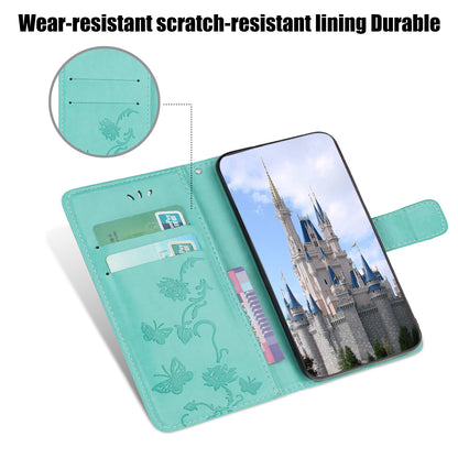 All-Round Protection Butterfly Flowers Imprinting Leather Phone Cover with Wallet Stand for Motorola Edge 20 Lite