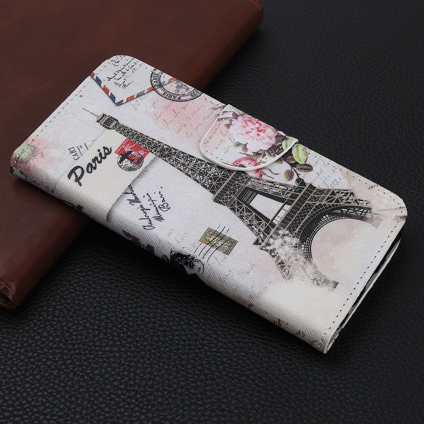 Full Protection Cross Texture Pattern Printing PU Leather Phone Cover Wallet Stand Case for Motorola Edge 20 Lite