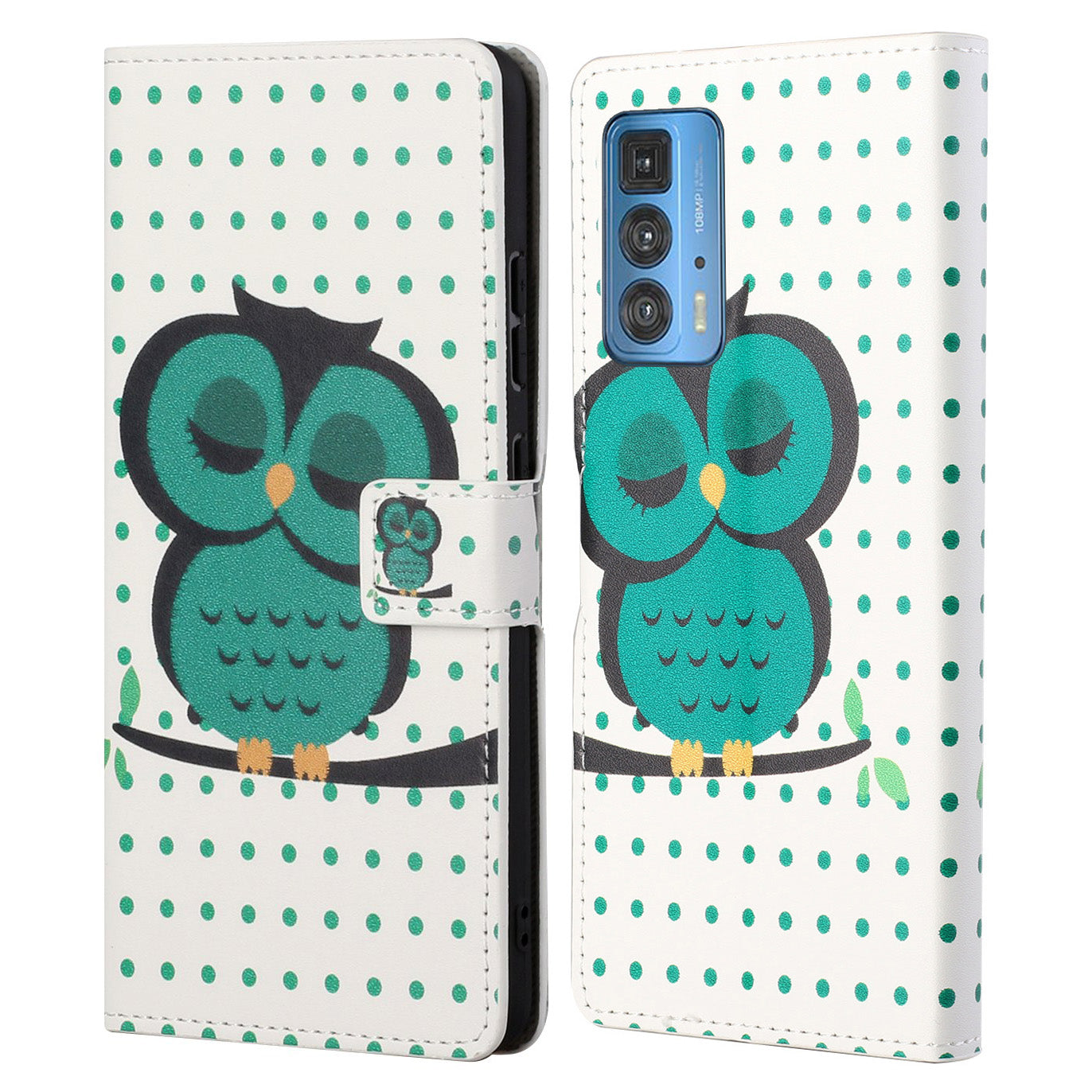 Stylish Pattern Printing Anti-Scratch Leather Protective Case with Wallet Stand for Motorola Edge 20 Pro