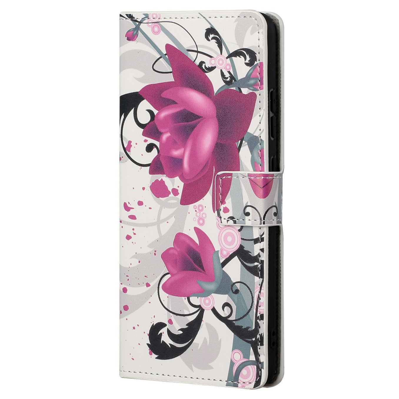 Stylish Pattern Printing Anti-Scratch Leather Protective Case with Wallet Stand for Motorola Edge 20 Pro