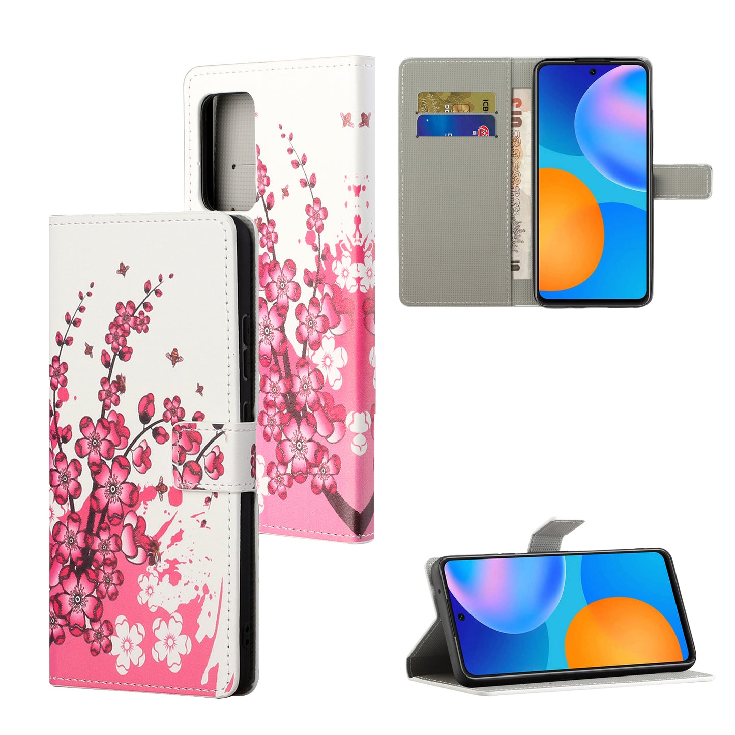 Stylish Pattern Printing Anti-Scratch Leather Protective Case with Wallet Stand for Motorola Edge 20 Pro