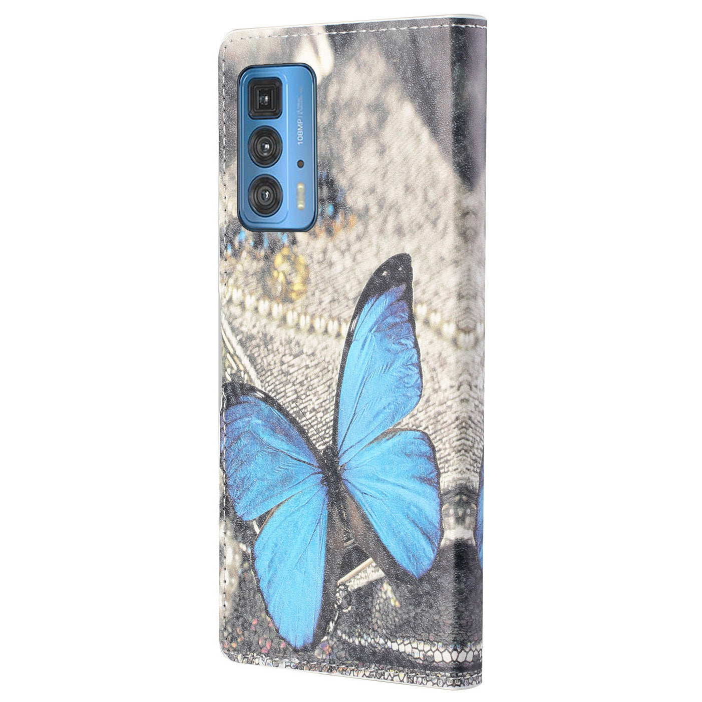 Stylish Pattern Printing Anti-Scratch Leather Protective Case with Wallet Stand for Motorola Edge 20 Pro