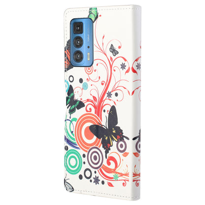 Stylish Pattern Printing Anti-Scratch Leather Protective Case with Wallet Stand for Motorola Edge 20 Pro