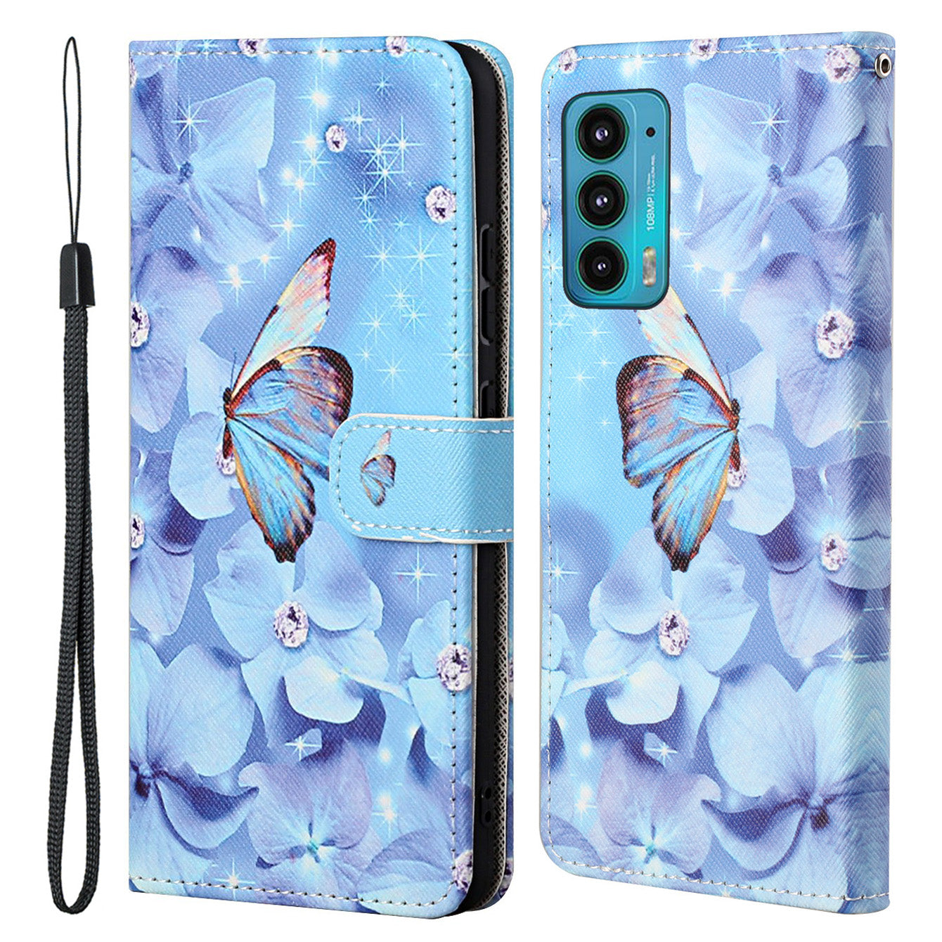 Adjustable Stand Design Drop-Proof Pattern Printing 3D Cross Texture Leather Wallet Case for Motorola Edge 20