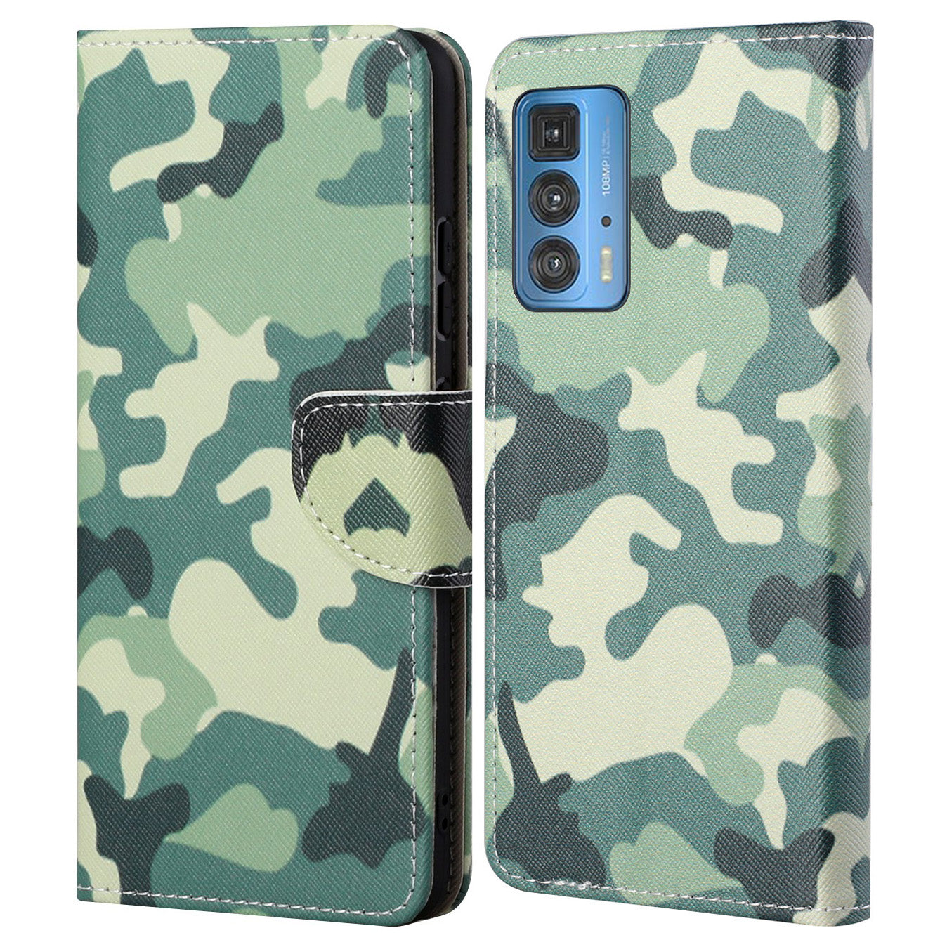 Cross Texture Pattern Printing Magnetic Clasp Closure Leather Wallet Stand Case Protector for Motorola Edge 20 Pro