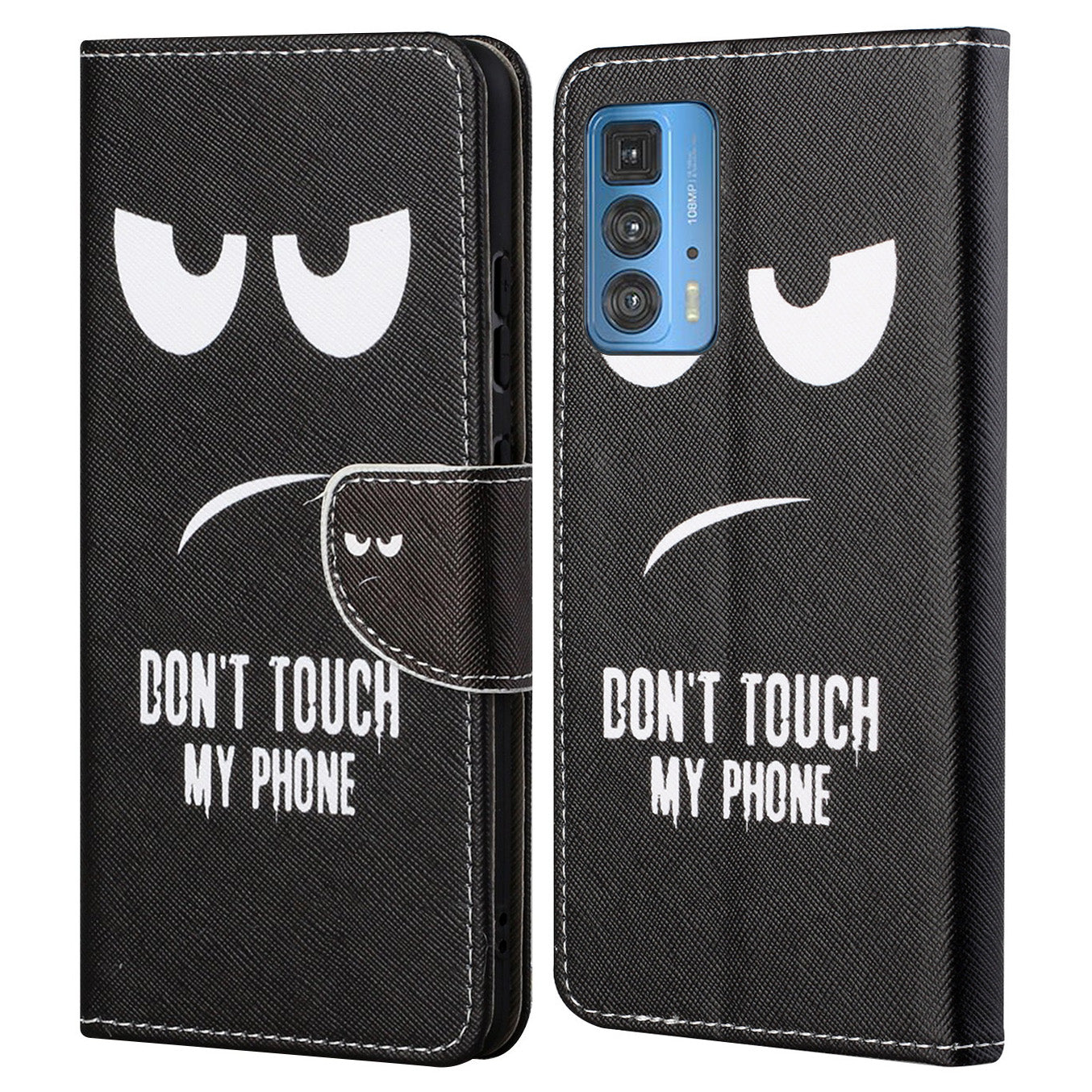 Cross Texture Pattern Printing Magnetic Clasp Closure Leather Wallet Stand Case Protector for Motorola Edge 20 Pro