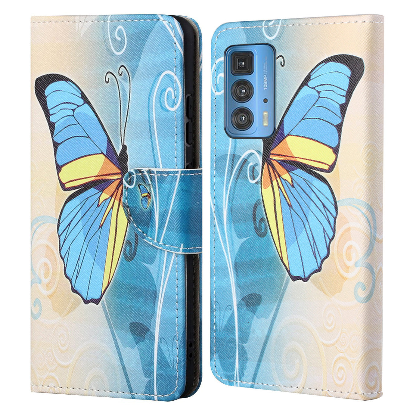 Cross Texture Pattern Printing Magnetic Clasp Closure Leather Wallet Stand Case Protector for Motorola Edge 20 Pro